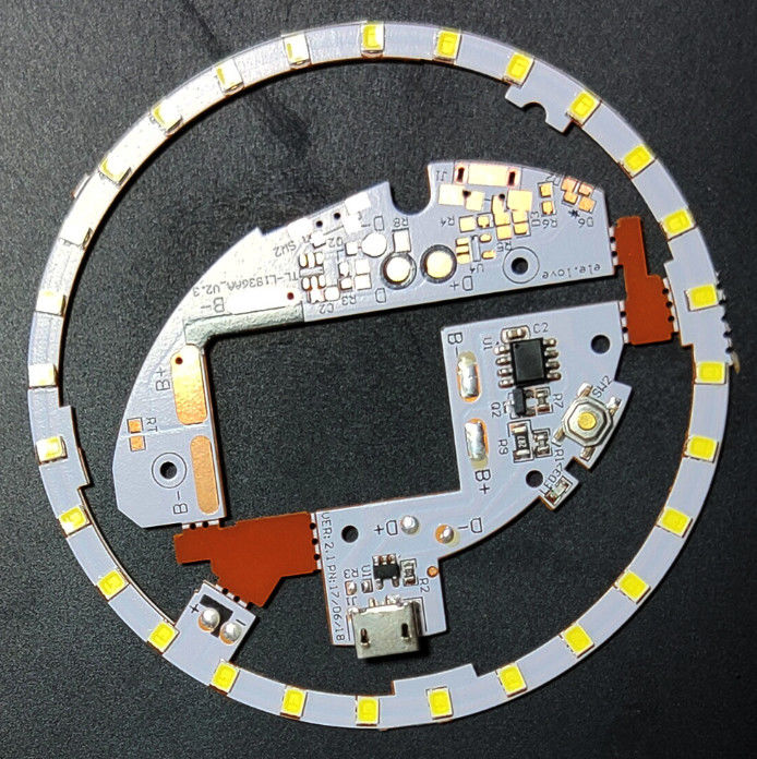 단일 레이어 플렉스 PCB 제조 미니 메이크업 미러 LED 라이트와 USB 커넥터